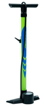 Fietsstandpomp met volumemeter, voor alle ventielen