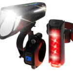 FISCHER Oplaadbare LED-verlichting Set TWIN STOP, 100/80 Lux