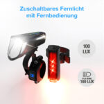 FISCHER Oplaadbare LED-verlichting Set TWIN STOP, 100/80 Lux