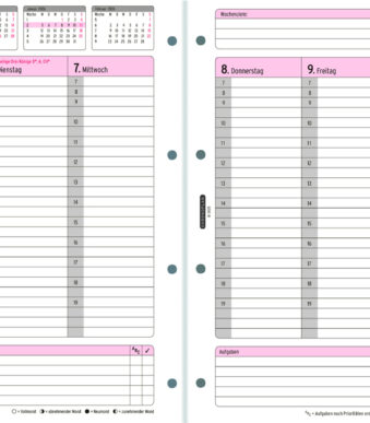 CHRONOPLAN Weekplanner 2026, 1 week/2 pagina's, A4-formaat