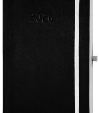 CHRONOPLAN Agenda 'Black & White' 2026, A5, zwart