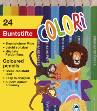 EBERHARD FABER Driehoekige kleurpotloden COLORI DUO, etui 24 stuks
