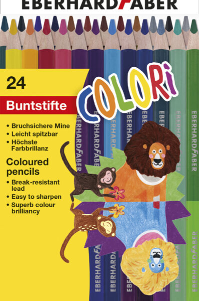 EBERHARD FABER Driehoekige kleurpotloden COLORI DUO, etui 24 stuks