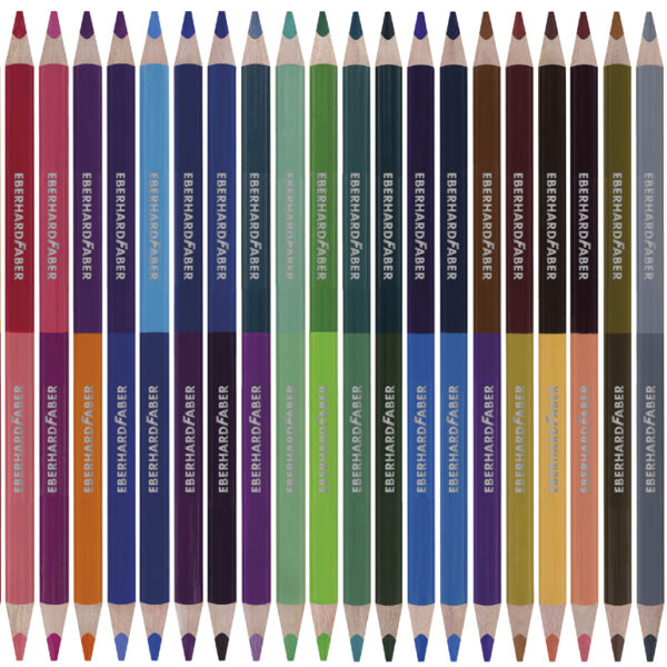 EBERHARD FABER Driehoekige kleurpotloden COLORI DUO, etui 24 stuks
