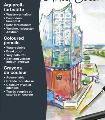 EBERHARD FABER Aquarelpotloden Artist Color, 12 stuks in metalen etui