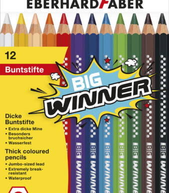 EBERHARD FABER Zeshoekige kleurpotloden BIG WINNER, etui met 12 stuks