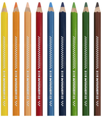 EBERHARD FABER Zeshoekige kleurpotloden BIG WINNER, etui met 12 stuks