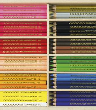 EBERHARD FABER Zeskantige kleurpotloden BIG WINNER, houten kist 96 stuks