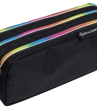 Exacompta Kleurrijk Etui voor Kleine Spullen, Polyester, 3 Vakken