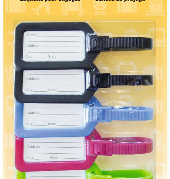 KLEIBER bagagelabel, set van 5, kleuren assorti