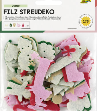 folia Vilten strooiversiering 'Winter', 170 stuks