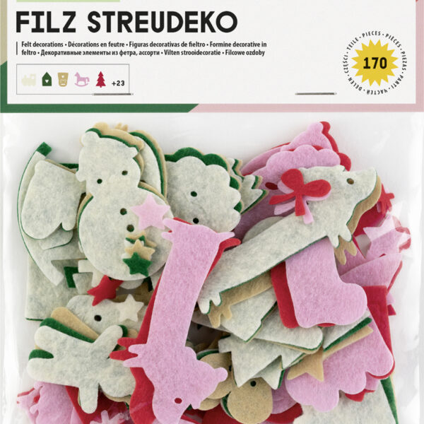 folia Vilten strooiversiering 'Winter', 170 stuks