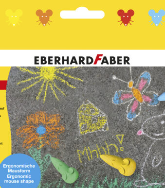 EBERHARD FABER Stoepkrijt Muis, 6 stuks in kartonnen etui