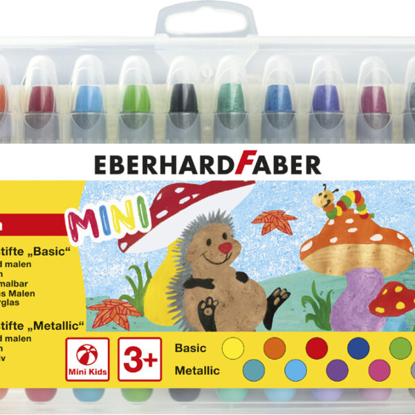 EBERHARD FABER Gelstiften Basic & Metallic, etui van 12 stuks