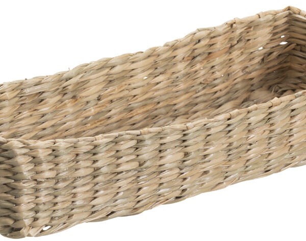 Mandje voor opbergen NHG STIG XXS, van zeegras, hoekig.