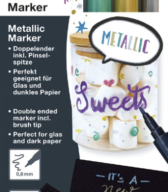 EBERHARD FABER Metallic pigmentstiften duo, etui 6 stuks