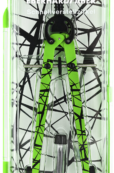 EBERHARD FABER Snelverstelbare passer, neongroen/zwart