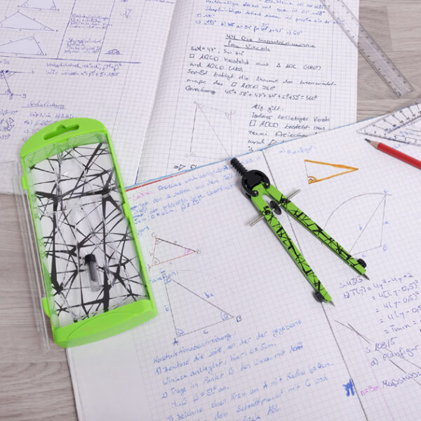 EBERHARD FABER Snelverstelbare passer, neongroen/zwart