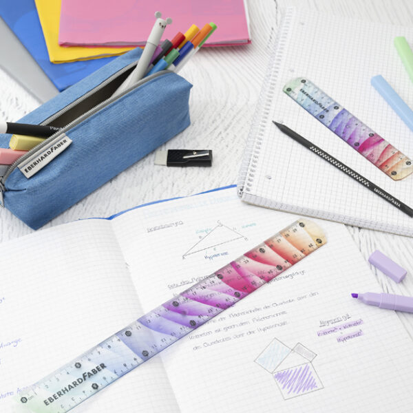 EBERHARD FABER Slordige etui, spijkerbroekblauw