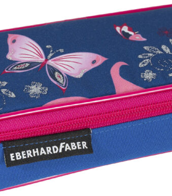 EBERHARD FABER Etui Vlinder, roze/blauw