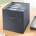 LEITZ Opbergbox van stof, maat L, set van 2, fluweelgrijs