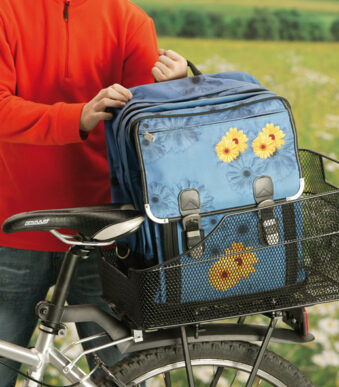 Fietsmand 'BIG' voor bagagedrager, zwart