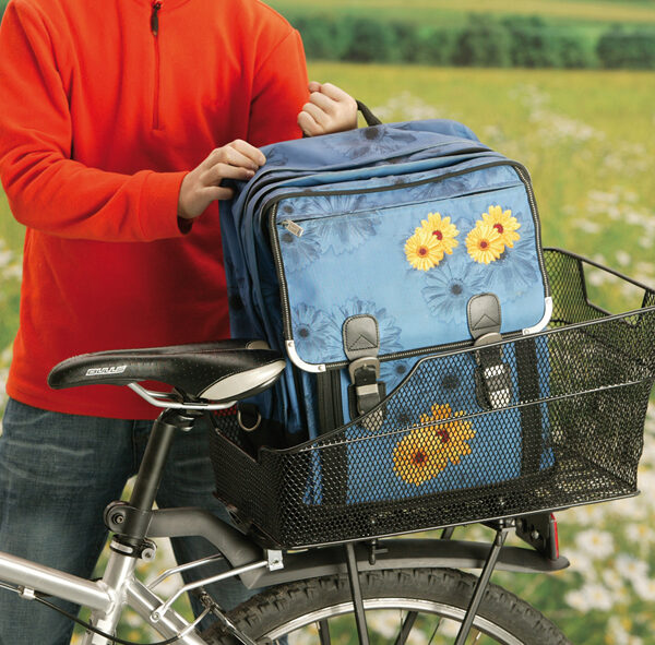 Fietsmand 'BIG' voor bagagedrager, zwart