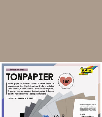 folia Gekleurd papier 'Shades of Grey', A4, 130 g/m²