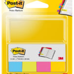 Plakbriefjes in opvallende kleuren, 20 x 38 mm