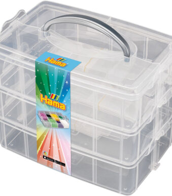 Hama opbergdoos voor strijkkralen met handvat, ongevuld