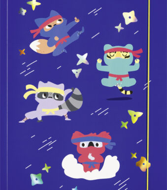 folia Tekenmap HOTFOIL 'NINJAS', karton, A3