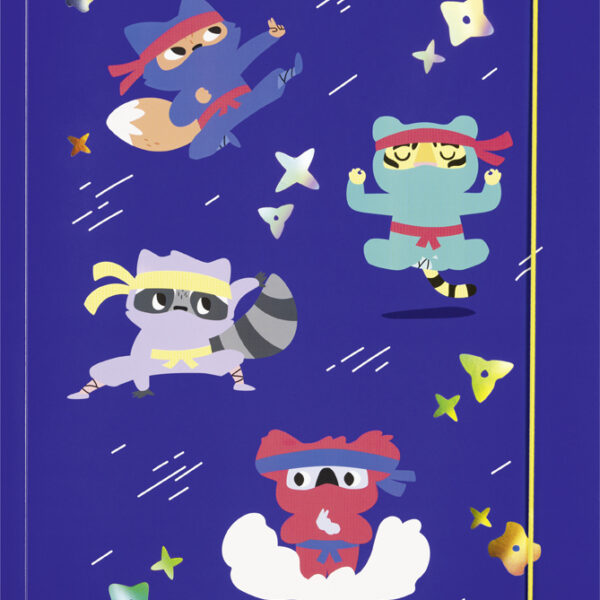 folia Tekenmap HOTFOIL 'NINJAS', karton, A3