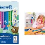 Pelikan kleurpotloden driekantig, etui met 12 stuks.