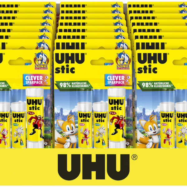 UHU Lijmstift stic SONIC, set van 21g + 2x 8,2g, displayverpakking met 24 stuks