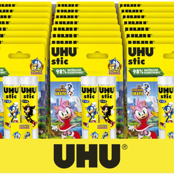 UHU Lijmstift stic SONIC, 2x 21 g, display van 24 stuks
