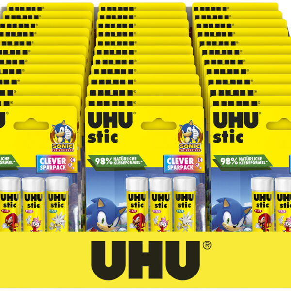 UHU Lijmstift stic SONIC, 3x 8,2 g, display van 36 stuks