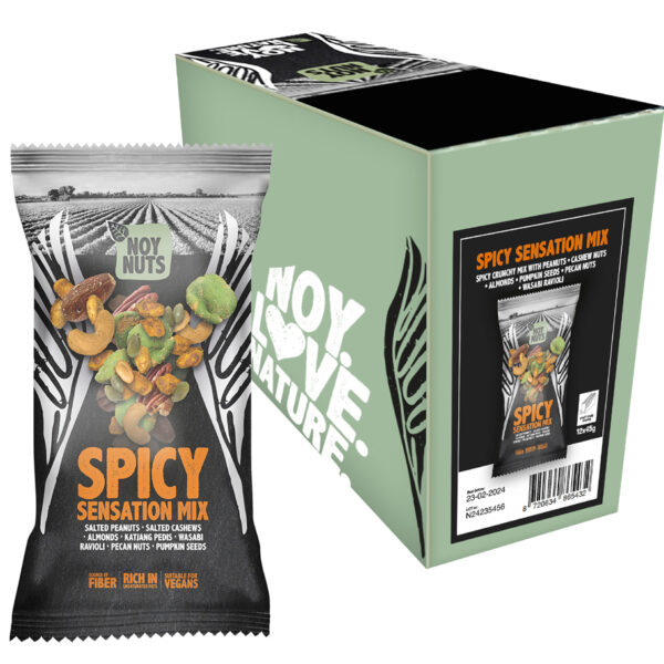 NoyNuts notenmix 'Spicy Sensation', in portiezakje van 45 g