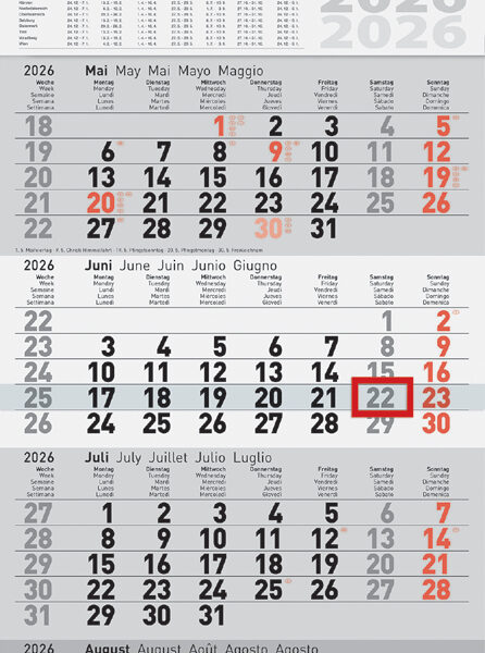 rido idé Wandkalender 4-maandenplanner quattroplan 2, 2026