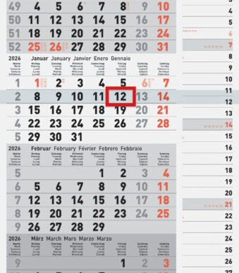 rido idé Wandkalender 4-Maandskalender Combi Planner 4, 2026