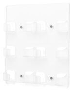 Deflecto Visitekaarthouder voor wandmontage, 6 vakken