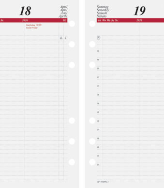 rido idé Agenda-vulling 'Dagkalender' 2026