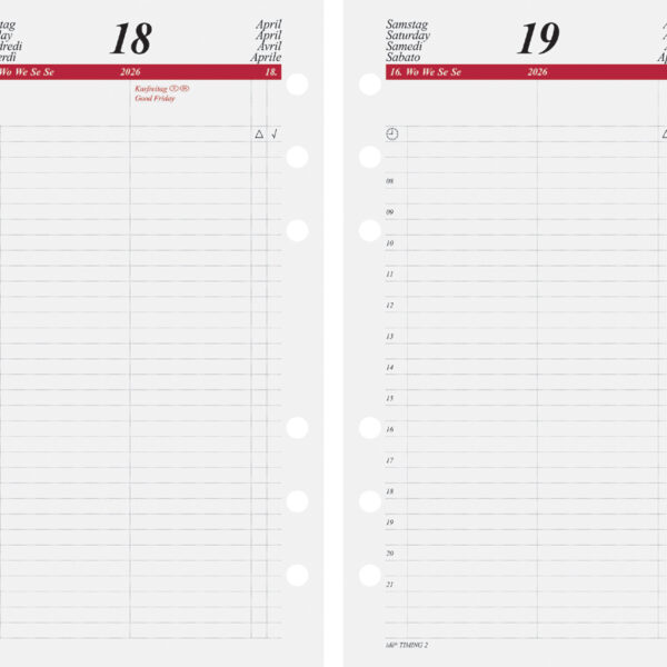 rido idé Agenda-vulling 'Dagkalender' 2026