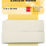 KLEIBER Elastiek / Elastisch band, 3 m x 20 mm, wit