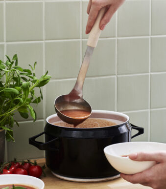 GastroMax Soeplepel BIO, lengte: 310 mm, roestvrij staal/crème