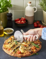 GastroMax Pizzasnijder BIO, 220 mm, roestvrij staal/crème