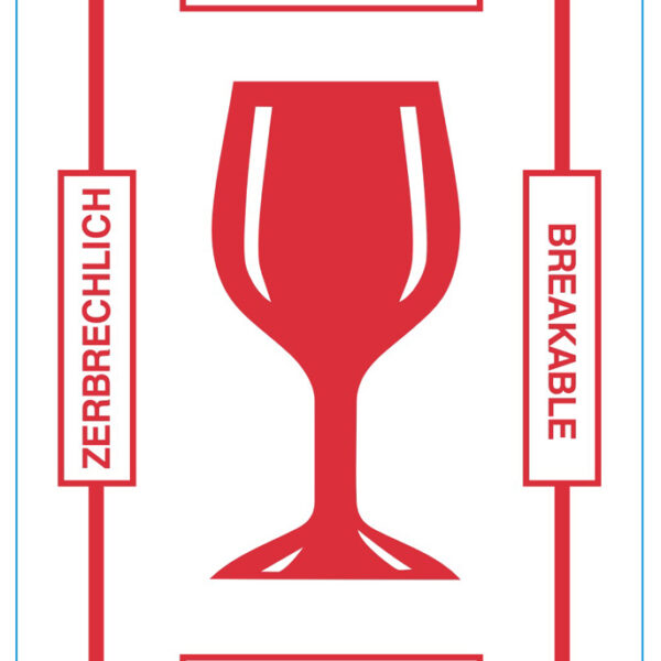 rillprint waarschuwingsetiketten 'BREEKBAAR