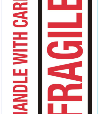 rillprint waarschuwingsstickers 'HANDLE WITH CARE / FRAGILE