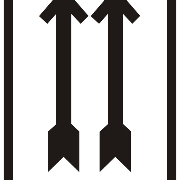 rillprint waarschuwingsetiketten 'BOVEN! NIET KANTELEN