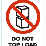 rillprint waarschuwingsetiketten 'DO NOT TOP LOAD
