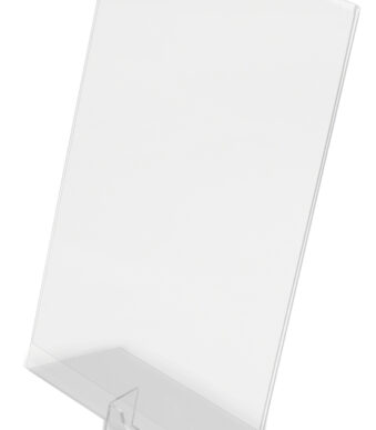 deflecto Tafelstandaard met visitekaarthouder, A4 staand formaat